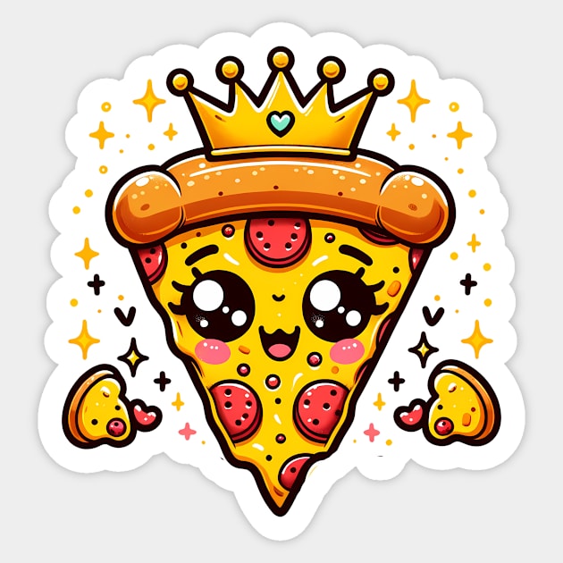 Cute Pizza Queen Sticker by logiamerch